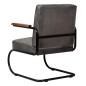 vidaXL Sillón de cuero auténtico gris vidaXL Sillón de cuero auténtico gris