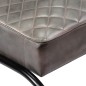 vidaXL Sillón de cuero auténtico gris vidaXL Sillón de cuero auténtico gris