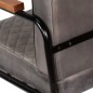 vidaXL Sillón de cuero auténtico gris vidaXL Sillón de cuero auténtico gris