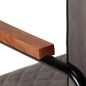 vidaXL Sillón de cuero auténtico gris vidaXL Sillón de cuero auténtico gris