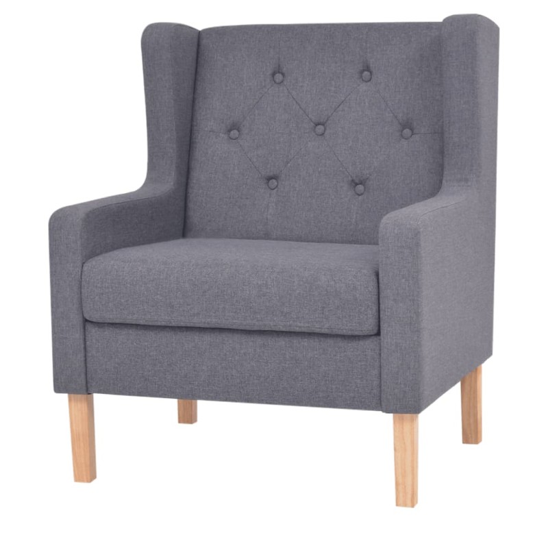 vidaXL Sillón de tela gris 