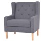 vidaXL Sillón de tela gris 