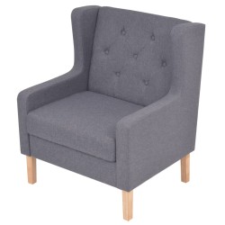 vidaXL Sillón de tela gris 
