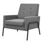 vidaXL Sillón de acero y tela gris claro vidaXL Sillón de acero y tela gris claro