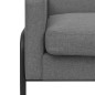 vidaXL Sillón de acero y tela gris claro vidaXL Sillón de acero y tela gris claro