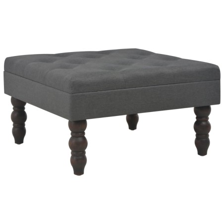 vidaXL Taburete gris oscuro 60x60x36 cm poliéster