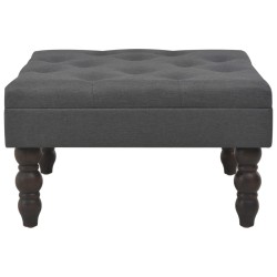 vidaXL Taburete gris oscuro 60x60x36 cm poliéster