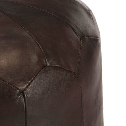 vidaXL Puf marrón oscuro 40x35 cm cuero auténtico de cabra 