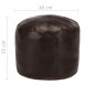 vidaXL Puf marrón oscuro 40x35 cm cuero auténtico de cabra vidaXL Puf marrón oscuro 40x35 cm cuero auténtico de cabra