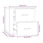 vidaXL Mesita de noche de pared negro 50x36x47 cm vidaXL Mesita de noche de pared negro 50x36x47 cm