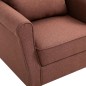 vidaXL Sillón de tela marrón vidaXL Sillón de tela marrón