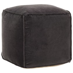 vidaXL Puf terciopelo de algodón gris antracita 40x40x40 cm  