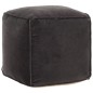 vidaXL Puf terciopelo de algodón gris antracita 40x40x40 cm vidaXL Puf terciopelo de algodón gris antracita 40x40x40 cm