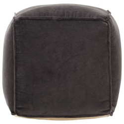 vidaXL Puf terciopelo de algodón gris antracita 40x40x40 cm  