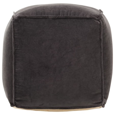 vidaXL Puf terciopelo de algodón gris antracita 40x40x40 cm  