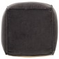 vidaXL Puf terciopelo de algodón gris antracita 40x40x40 cm vidaXL Puf terciopelo de algodón gris antracita 40x40x40 cm