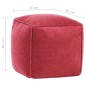 vidaXL Puf terciopelo de algodón rojo 40x40x40 cm