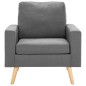 vidaXL Sillón de tela gris claro