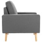 vidaXL Sillón de tela gris claro