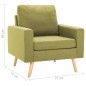 vidaXL Sillón de tela verde