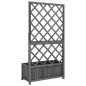 vidaXL Jardinera enrejada de jardín madera de abeto negro 70x30x135cm