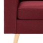vidaXL Sillón de tela rojo vino tinto 