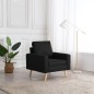 vidaXL Sillón de tela negro vidaXL Sillón de tela negro