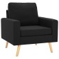 vidaXL Sillón de tela negro vidaXL Sillón de tela negro