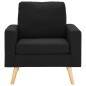 vidaXL Sillón de tela negro vidaXL Sillón de tela negro
