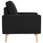 vidaXL Sillón de tela negro vidaXL Sillón de tela negro