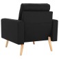 vidaXL Sillón de tela negro vidaXL Sillón de tela negro
