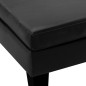 vidaXL Reposapiés de cuero sintético negro
