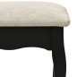 vidaXL Juego de tocador y taburete madera paulownia negro 50x59x136 cm vidaXL Juego de tocador y taburete madera paulownia negro 50x59x136 cm