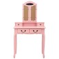 vidaXL Juego de tocador y taburete madera paulownia rosa 80x69x141 cm vidaXL Juego de tocador y taburete madera paulownia rosa 80x69x141 cm