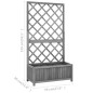 vidaXL Jardinera enrejada de jardín madera de abeto negro 70x30x135cm