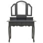 vidaXL Juego de tocador y taburete madera paulownia gris 100x40x146cm vidaXL Juego de tocador y taburete madera paulownia gris 100x40x146cm