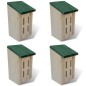 Set 4 cajas nido-refugio para mariposas, 14 x 15 x 22 cm Set 4 cajas nido-refugio para mariposas, 14 x 15 x 22 cm