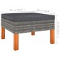 vidaXL Reposapiés de ratán sintético y madera maciza de eucalipto vidaXL Reposapiés de ratán sintético y madera maciza de eucalipto