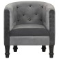 vidaXL Sillón cúbico de cuero auténtico y madera maciza mango negro vidaXL Sillón cúbico de cuero auténtico y madera maciza mango negro