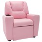 vidaXL Sillón reclinable para niños cuero sintético rosa vidaXL Sillón reclinable para niños cuero sintético rosa