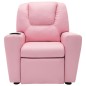 vidaXL Sillón reclinable para niños cuero sintético rosa vidaXL Sillón reclinable para niños cuero sintético rosa