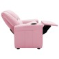 vidaXL Sillón reclinable para niños cuero sintético rosa vidaXL Sillón reclinable para niños cuero sintético rosa