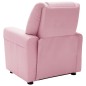 vidaXL Sillón reclinable para niños cuero sintético rosa vidaXL Sillón reclinable para niños cuero sintético rosa