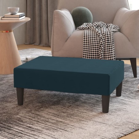 vidaXL Reposapiés de terciopelo azul 78x56x32 cm