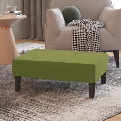 vidaXL Reposapiés de terciopelo verde 78x56x32 cm