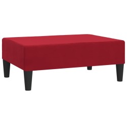 vidaXL Reposapiés de terciopelo rojo vino tinto 78x56x32 cm