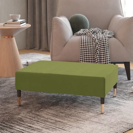 vidaXL Reposapiés de terciopelo verde 78x56x32 cm