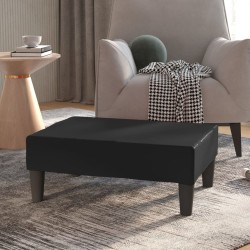 vidaXL Reposapiés de cuero sintético negro 78x56x32 cm 