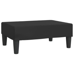 vidaXL Reposapiés de cuero sintético negro 78x56x32 cm 