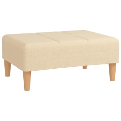 vidaXL Taburete de tela color crema 78x56x32 cm